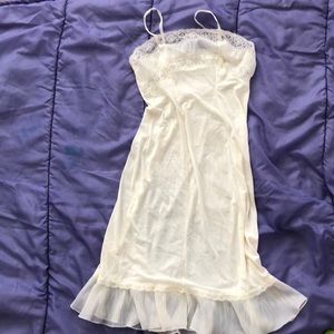 Vintage slip dress no size listed white